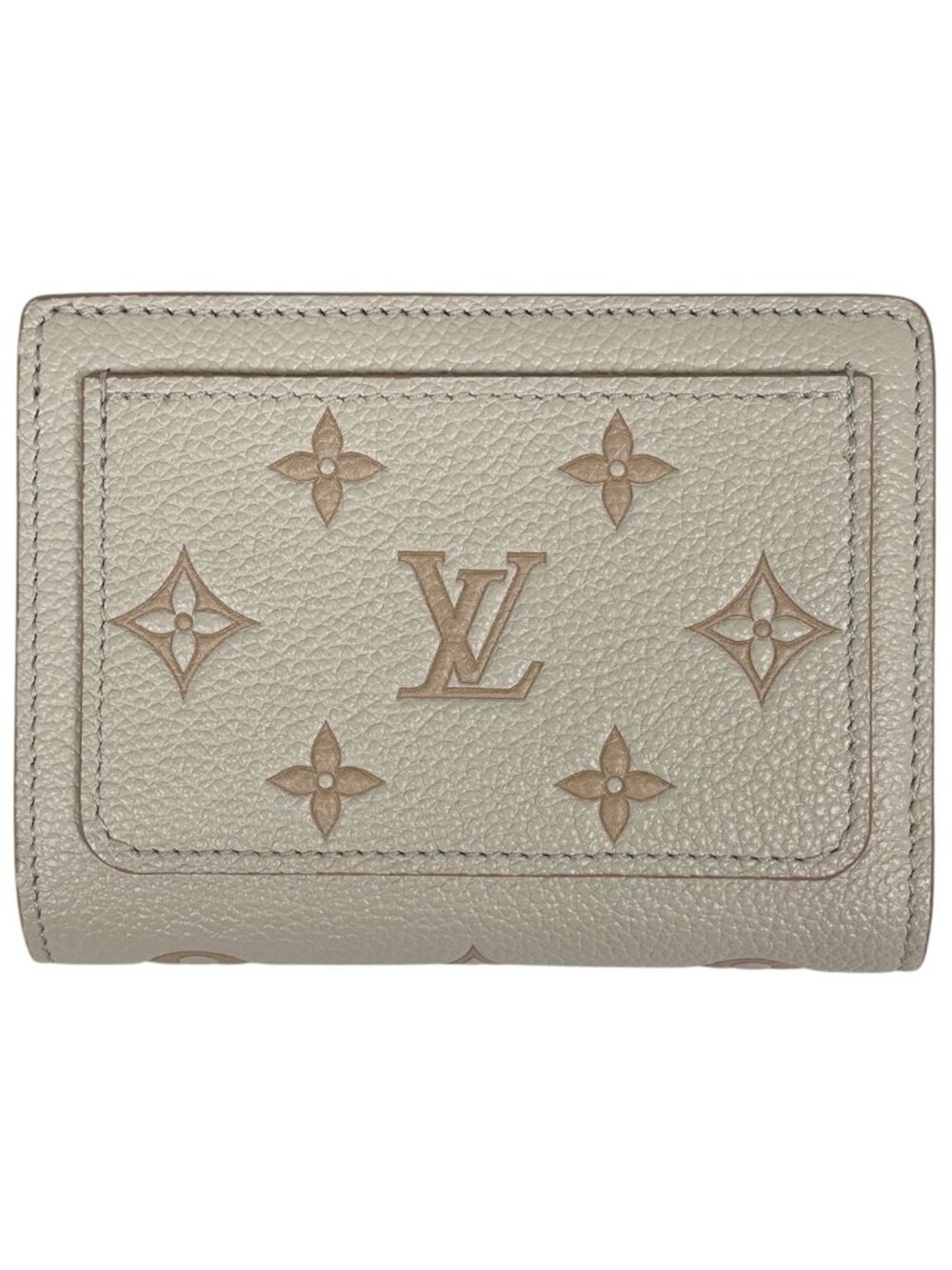 Louis Vuitton Portefeuille Clair Bifold Wallet Monogram Empreinte Milky White